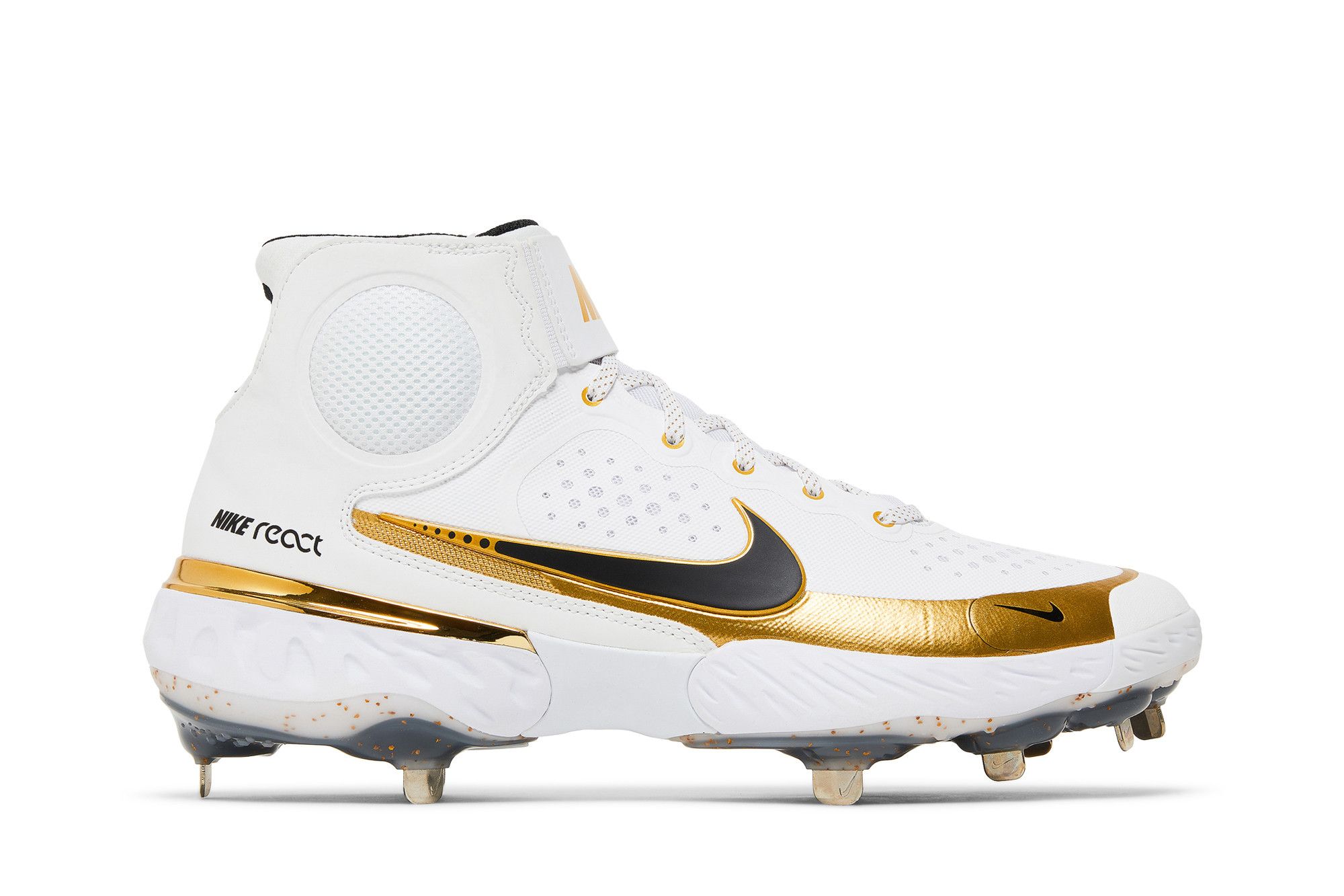 Nike Alpha Huarache Elite 3 Mid 'White Metallic Gold' CV3550-106