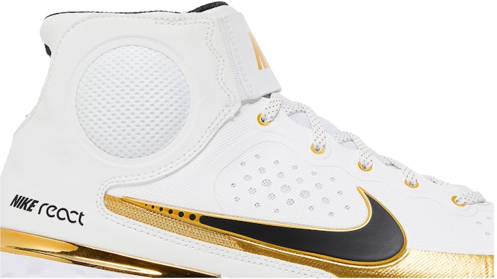 Nike Alpha Huarache Elite 3 Mid 'White Metallic Gold' CV3550-106 Order Nike Alpha Huarache Elite 3 Mid 'White Metallic Gold' CV3550-106