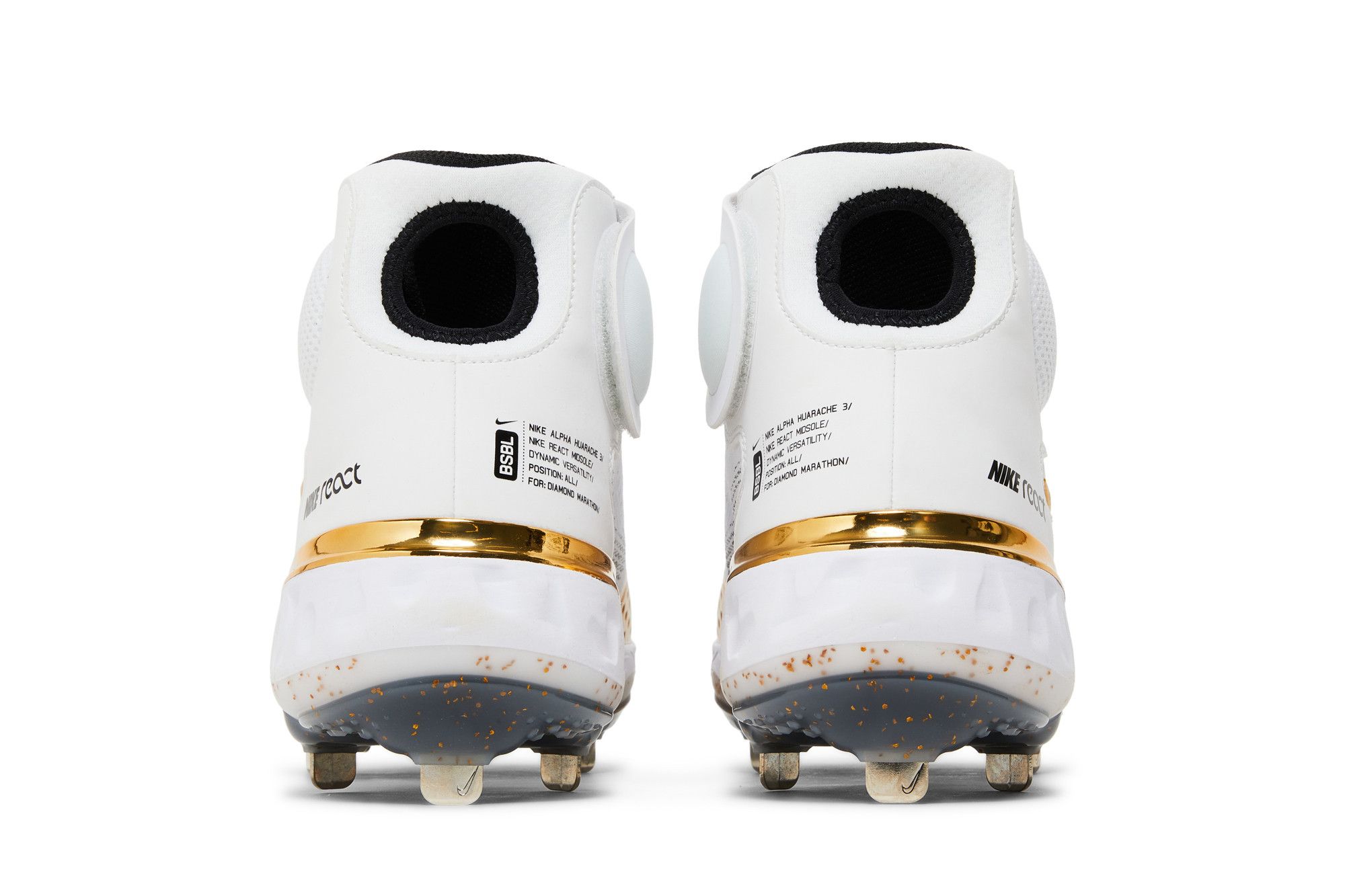 Details for Nike Alpha Huarache Elite 3 Mid ''Blanc Or Métallique'' CV3550-106
