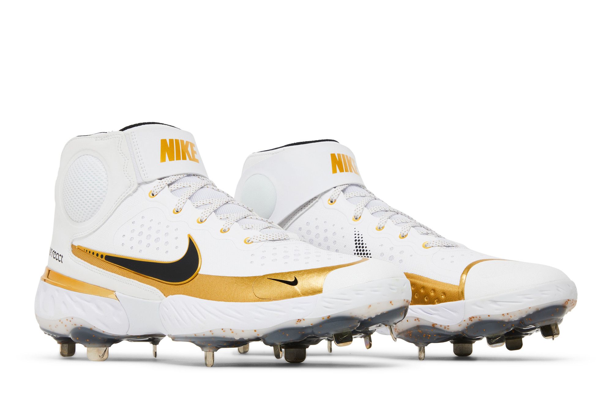 Cheap Nike Alpha Huarache Elite 3 Mid ''Blanc Or Métallique'' CV3550-106
