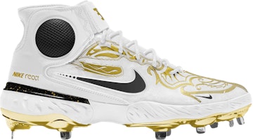 Nike Alpha Huarache Elite 3 Mid 'White Metallic Vivid Gold' CV3551-101 Nike Alpha Huarache Elite 3 Mid 'White Metallic Vivid Gold' CV3551-101