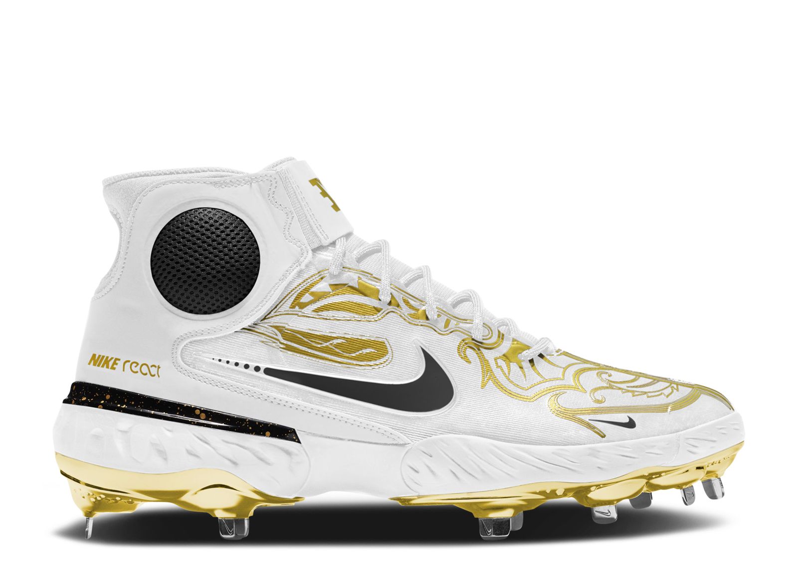 Nike Alpha Huarache Elite 3 Mid 'White Metallic Vivid Gold' CV3551-101