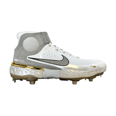 Nike Alpha Huarache Elite 3 Mid 'White Silver Gold'
