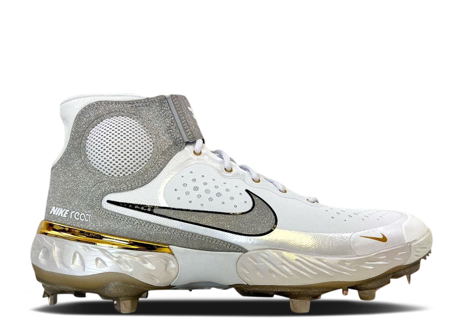 Nike Alpha Huarache Elite 3 Mid 'White Silver Gold' CZ6542-102