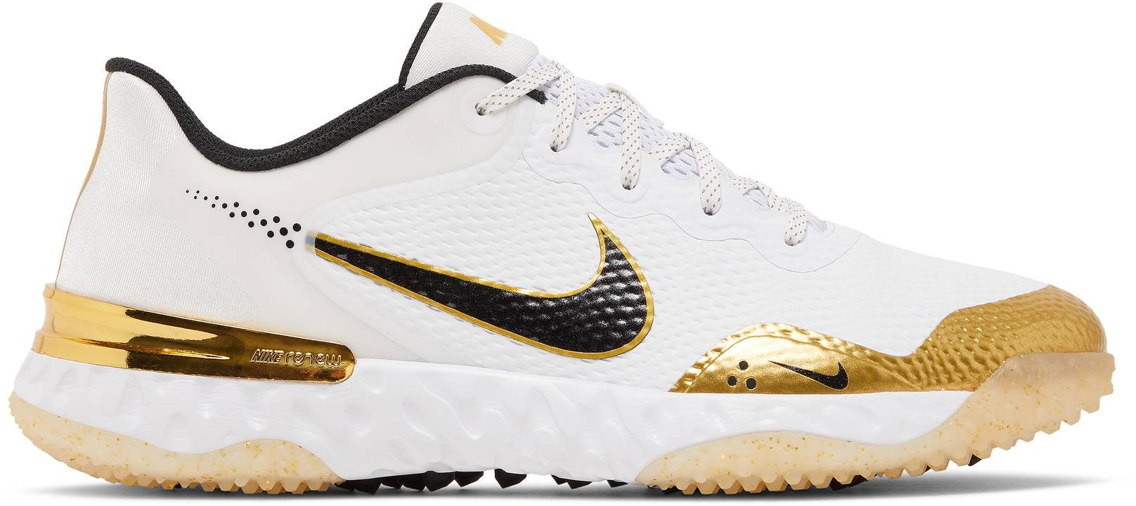 Nike Alpha Huarache Elite 3 Turf White Metallic Gold CV3560 106