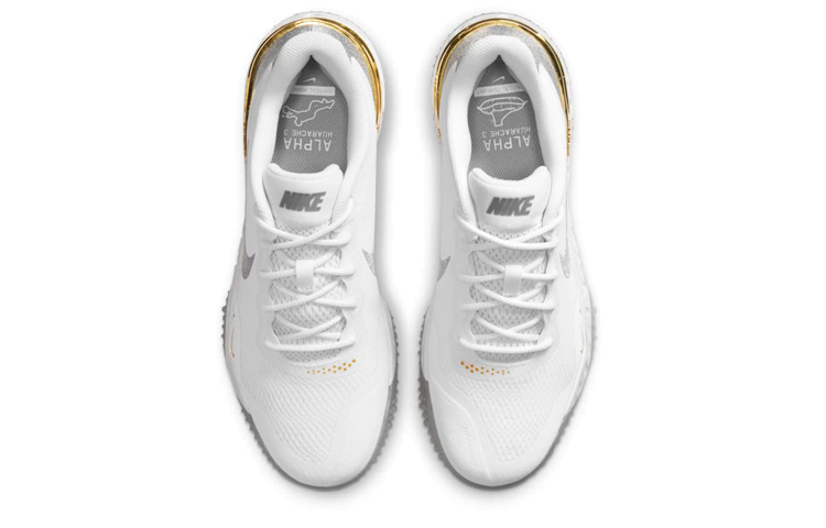 Nike Alpha Huarache Elite 3 Turf 'White Metallic Silver' 圖 4