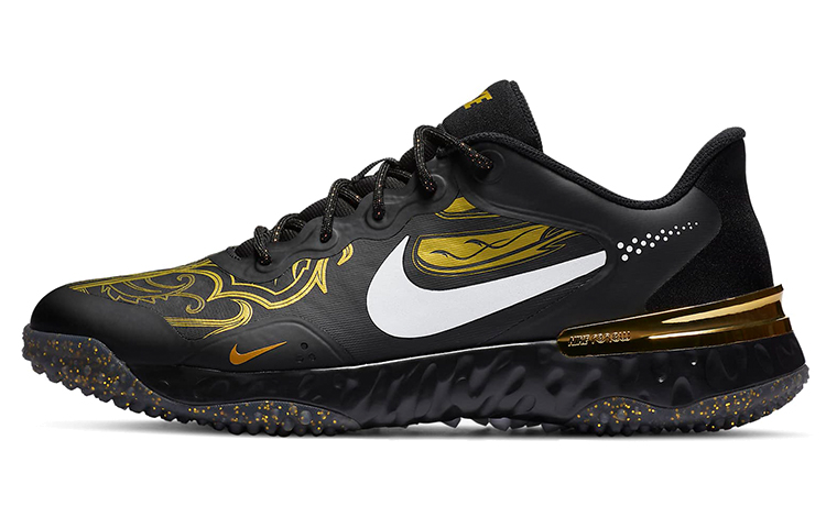 Nike Alpha Huarache Elite 3 Turf PRM 'Black Metallic Vivid Gold'