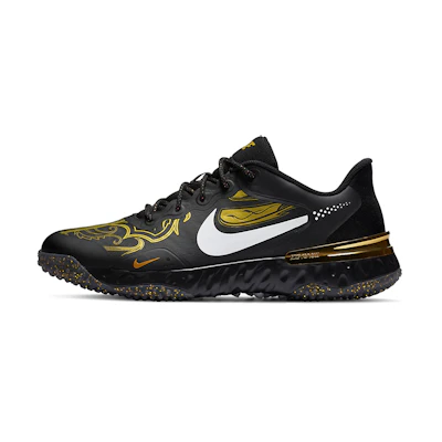 Nike Alpha Huarache Elite 3 Turf PRM 'Black Metallic Vivid Gold'
