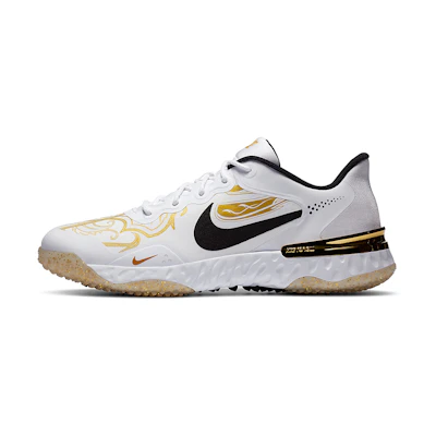 Nike Alpha Huarache Elite 3 Turf PRM 'White Metallic Vivid Gold'