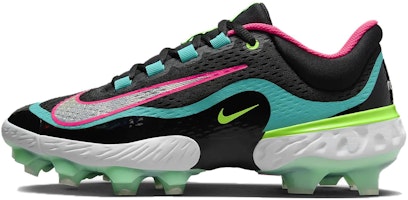 Nike Alpha Huarache Elite 4 Low MCS 'Black Teal Pink' FQ7724-001 Nike Alpha Huarache Elite 4 Low MCS 'Black Teal Pink' FQ7724-001