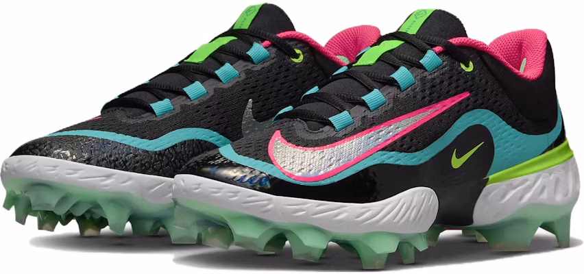 Nike Alpha Huarache Elite 4 Low MCS 'Black Teal Pink' FQ7724-001 Lookbook Nike Alpha Huarache Elite 4 Low MCS 'Black Teal Pink' FQ7724-001