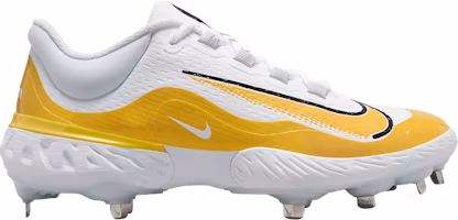Nike Alpha Huarache Elite 4 Low TB 'White Amarillo' DR6851-100 Nike Alpha Huarache Elite 4 Low TB 'White Amarillo' DR6851-100