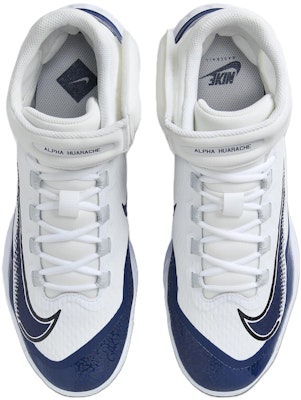 Nike Alpha Huarache Elite 4 Mid 'White Midnight Navy' FD2744-103 Shop Nike Alpha Huarache Elite 4 Mid 'White Midnight Navy' FD2744-103