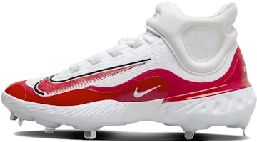 Nike Alpha Huarache Elite 4 Mid 'White University Red' FD2744-105 Nike Alpha Huarache Elite 4 Mid 'White University Red' FD2744-105
