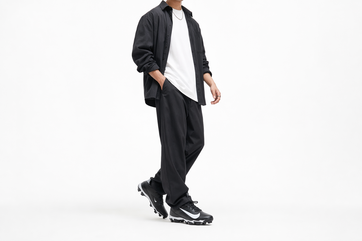Order 나이키 알파 메니스 4 샤크 와이드 '블랙 화이트' FQ3875-001