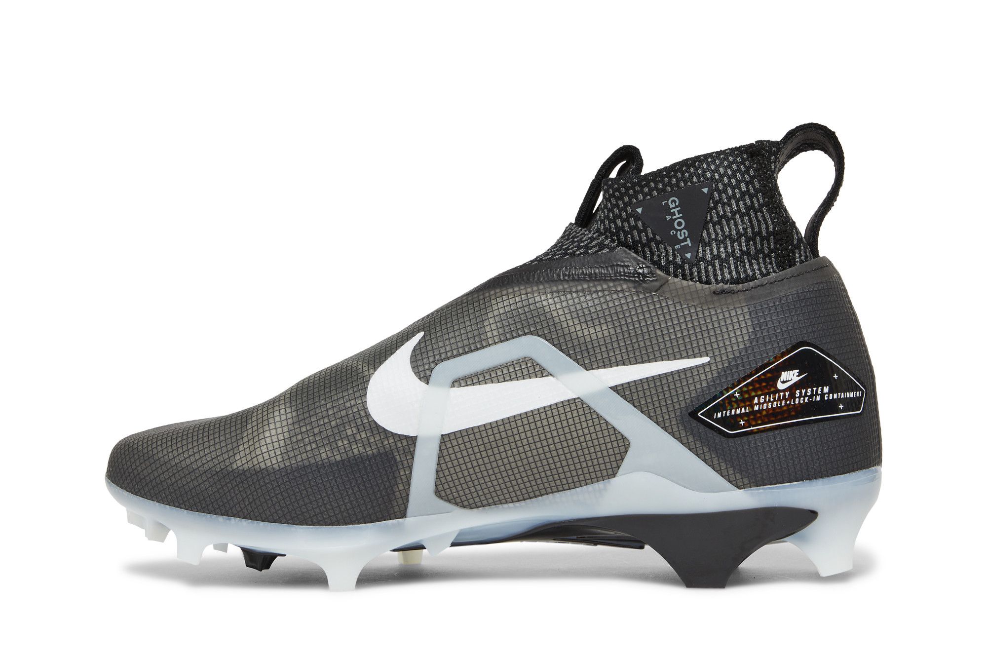 Shop 耐吉 (Nike) Alpha Menace Elite 3 高筒耐磨美式足球鞋 黑白