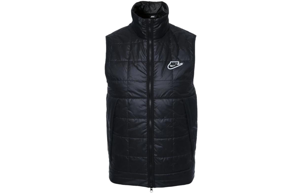 Nike Alphabet Print High-Neck Sleeveless Zip Vest Unisex Black CZ1471-010