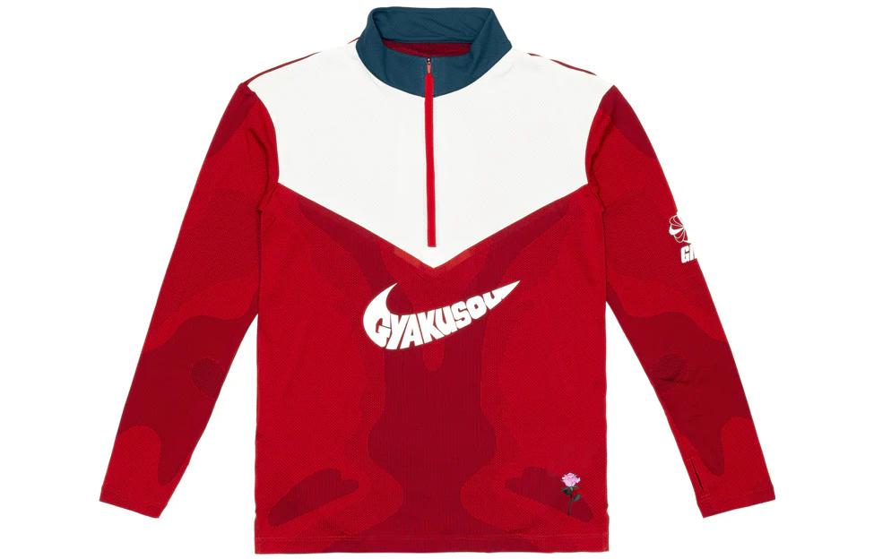 Nike Alphabet Print High-Neck Sweatshirt Unisex Red. CD7110-611