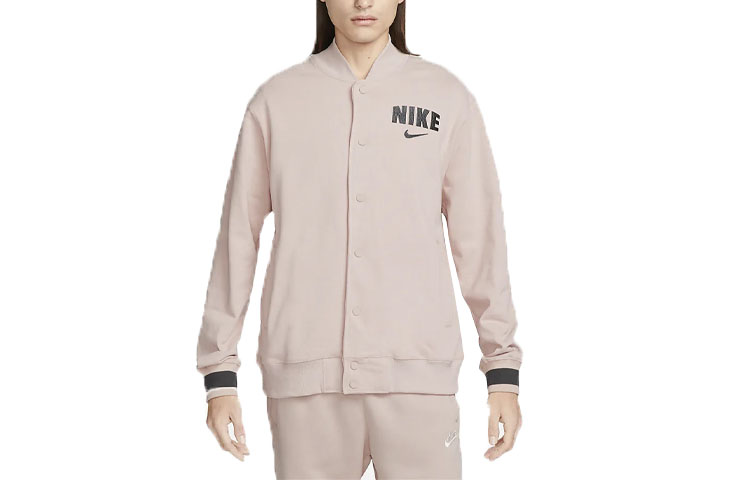 Nike Alphabet Print Single-Breasted Jacket Unisex Pink FJ0556-601