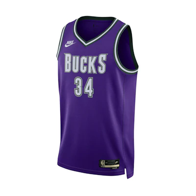 Nike Antetokounmpo Milwaukee Bucks NBA Dri-Fit Jersey Purple
