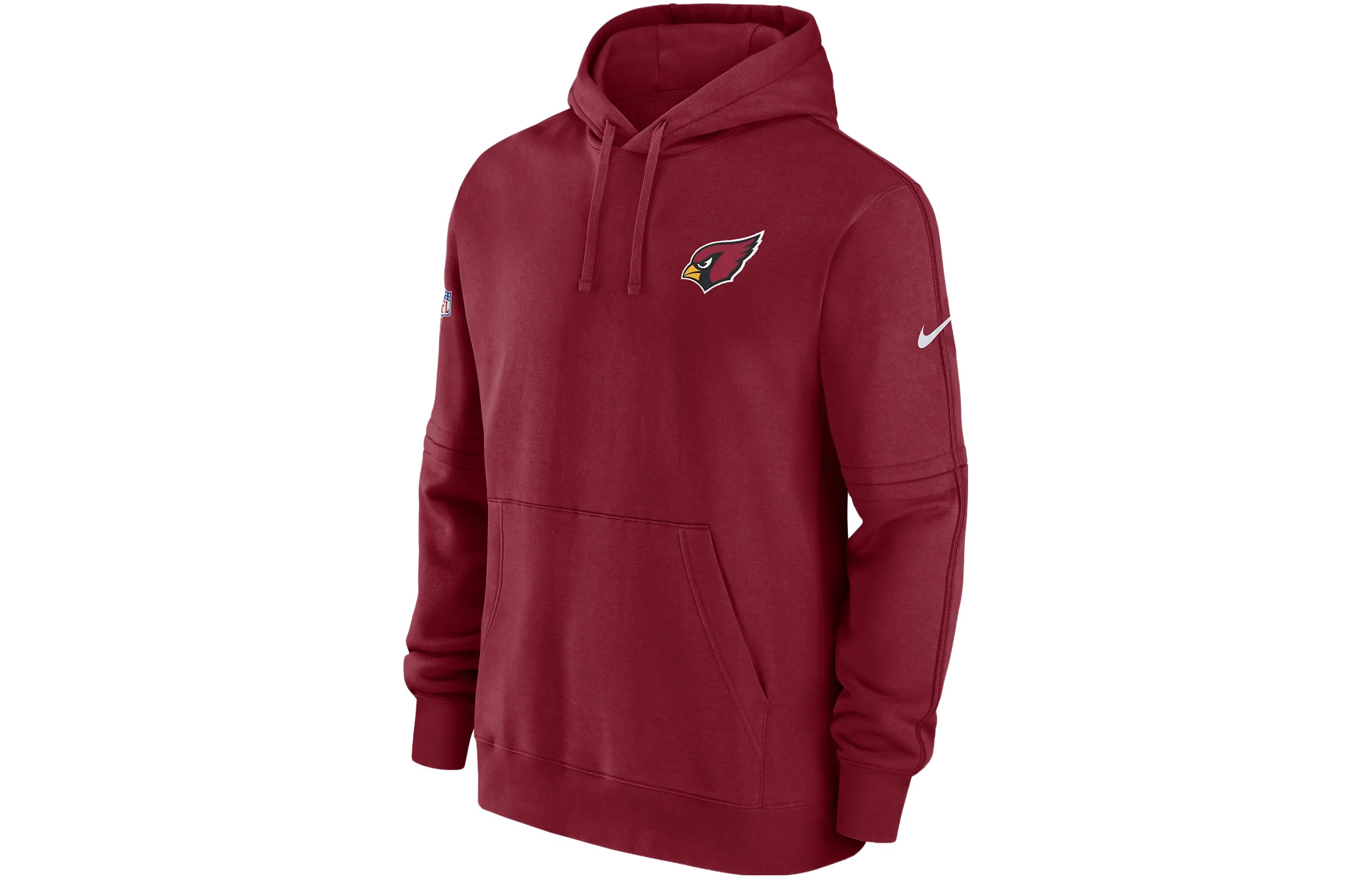Nike Arizona Cardinals Sideline Club Logo Red Hoodie Pullover Sweatshirt 00MS6ED9C-1UL