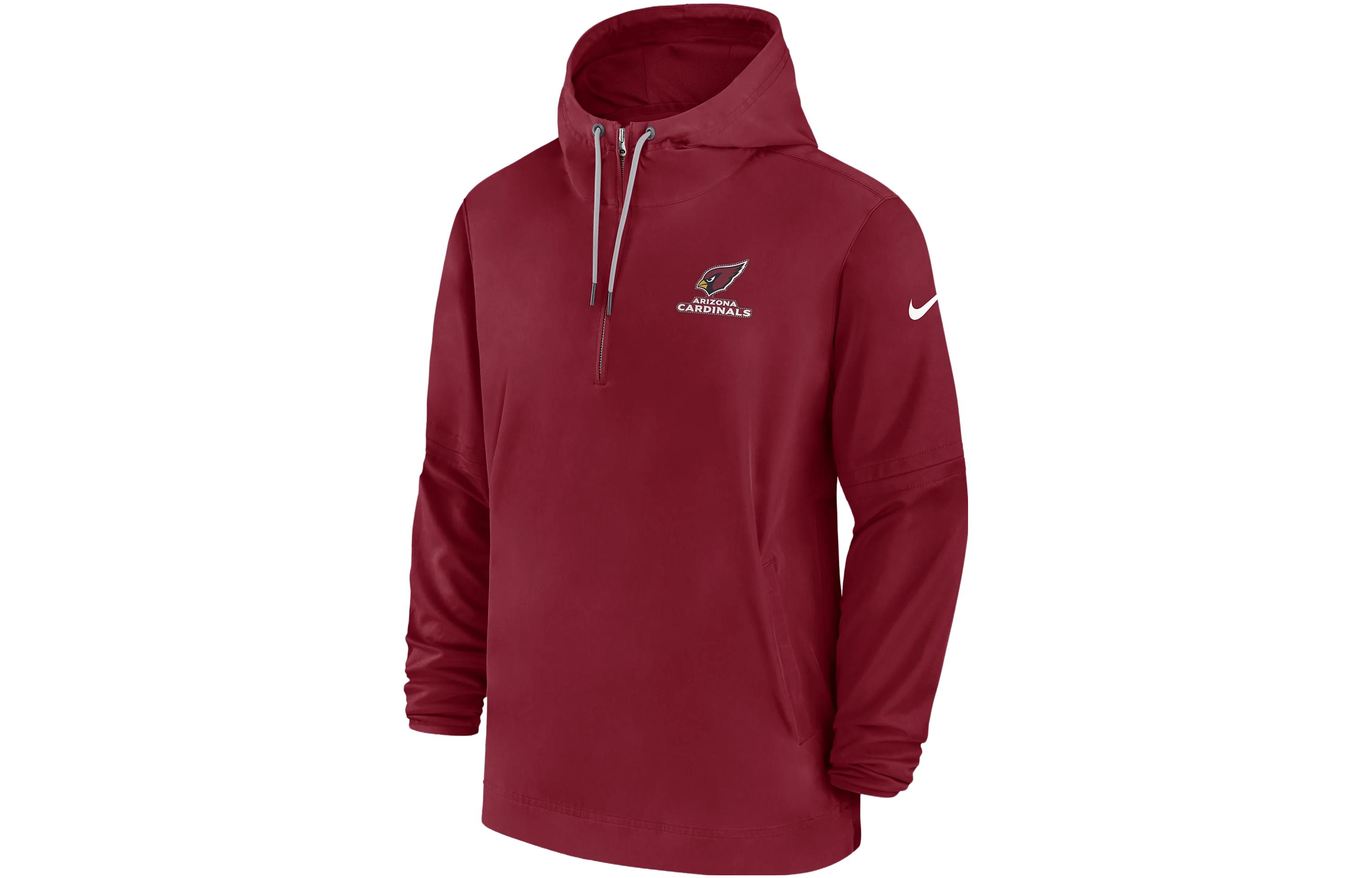 Nike Arizona Cardinals Sideline Logo Red Men’s Hoodie Jacket with Drawstring 00MI6ED9C-EU6