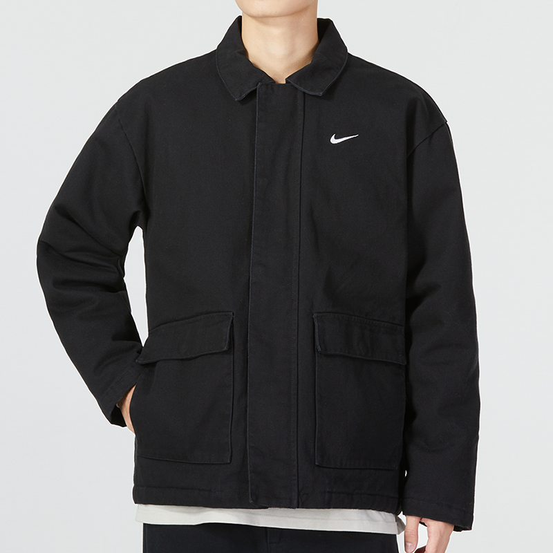 Shop Nike AS M NL Filled Work Jacket Hitam - Jaket Kasual Outdoor Bordir Resleting DQ4939-010