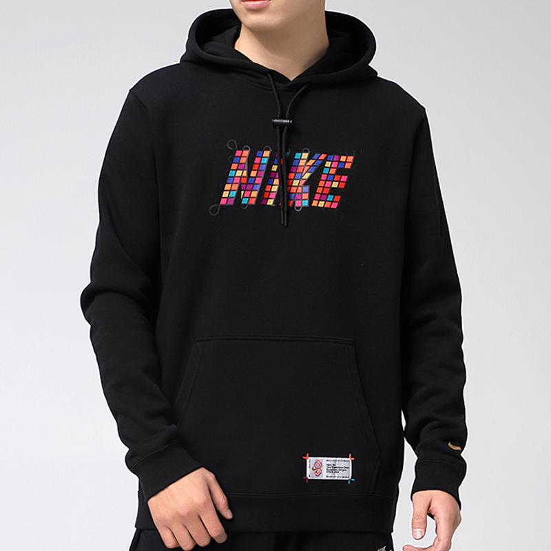 Nike AS M NSW CNY PO Hoodie Black Casual Fleece Long Sleeve Sweatshirt DH1382-010 圖 4