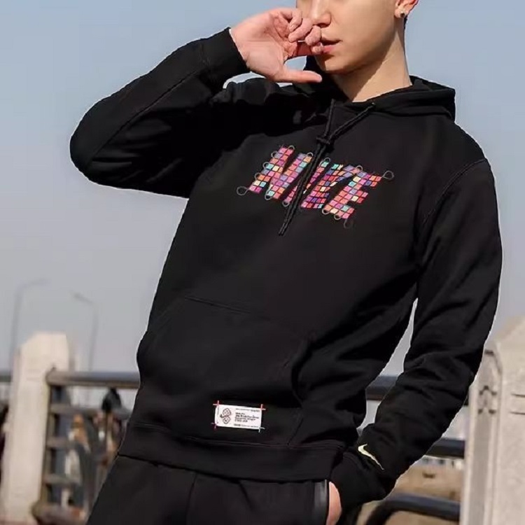 Nike AS M NSW CNY PO Hoodie Black Casual Fleece Long Sleeve Sweatshirt DH1382-010 圖 7