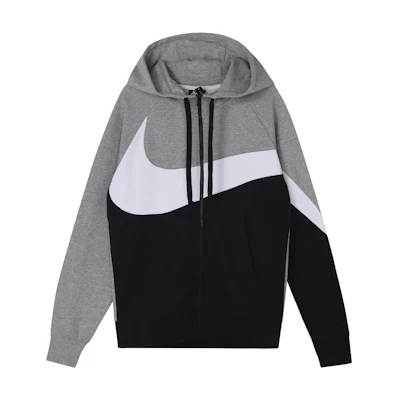 Nike AS M NSW Hoodie Large Logo Vintage Knitted Gray/White Sweatshirt Jacket AR3085-063