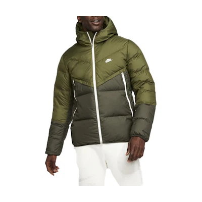 Nike AS M NSW SF Windrunner Hooded Down Jacket Green Winter Casual Wear DD6796-326