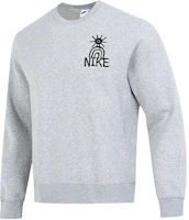 Nike AS NSW Club BB Logo Print Crewneck Fleece Sweatshirt Grey - Casualwear DQ4073-063 Nike AS NSW Club BB Logo Print Crewneck Fleece Sweatshirt Grey - Casualwear DQ4073-063