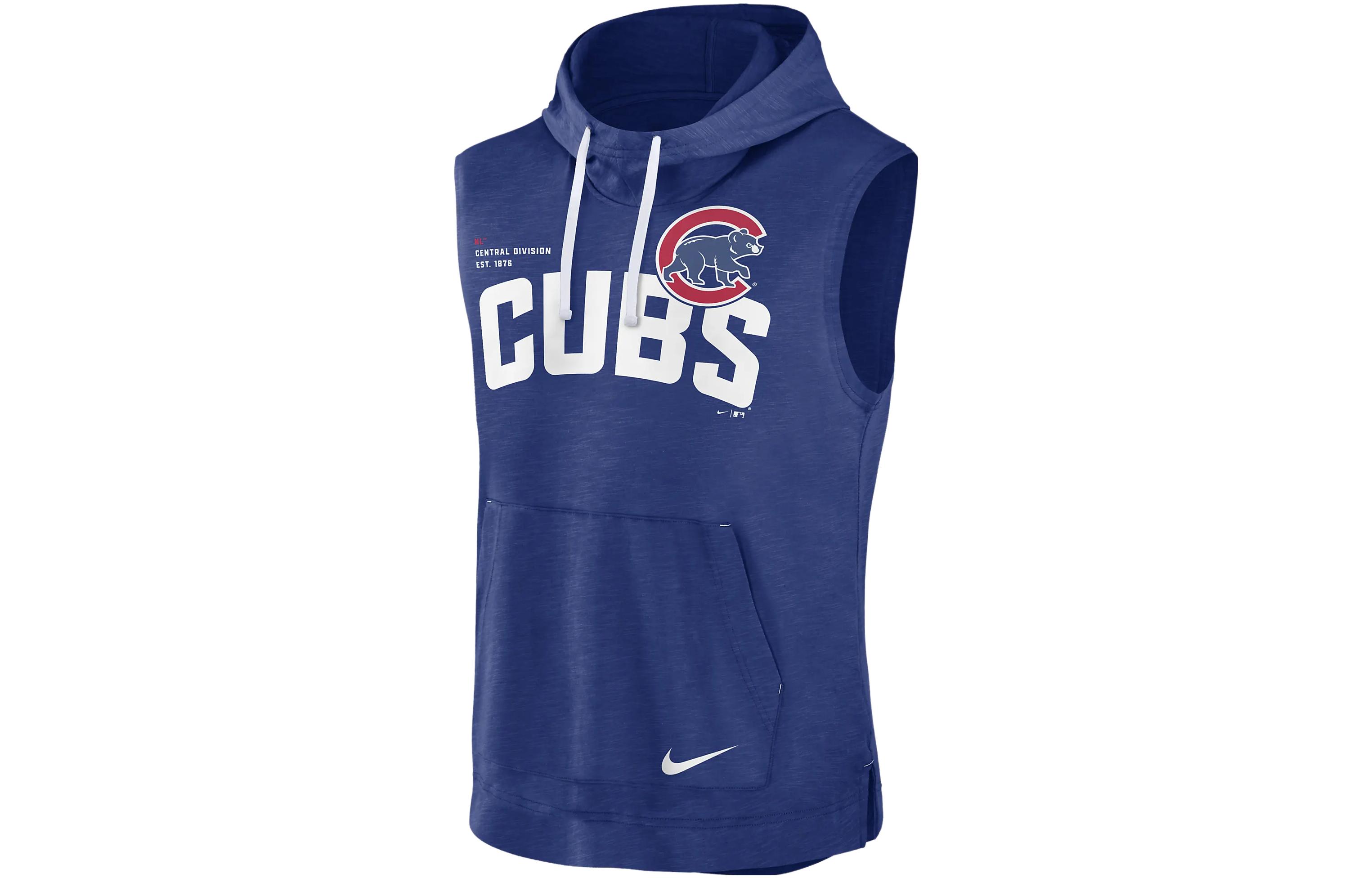 Nike Athletic MLB Chicago Cubs Logo Graphic Hoodie Blue - Pullover 00BW99PIEJ-7ZX