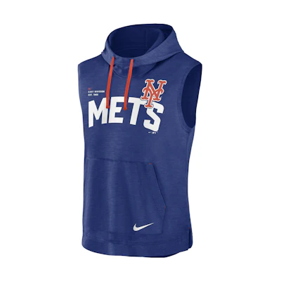 Nike Athletic MLB New York Mets Logo Print Hoodie Blue - 00BW03AENME-7ZX