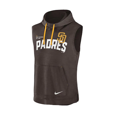 Nike Athletic MLB San Diego Padres Logo Hoodie Brown Pullover 00BW03ALPYP-7ZX