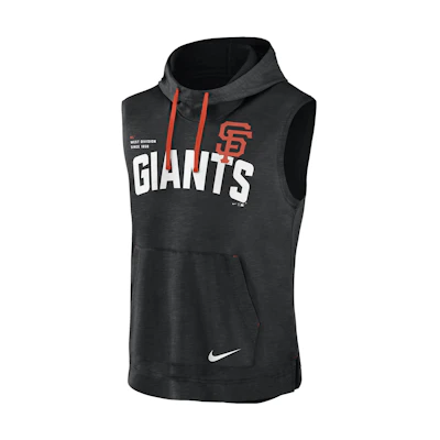 Nike Athletic MLB San Francisco Giants Logo Hoodie Black Drawstring Pullover 00BW03A6GIA-7ZX