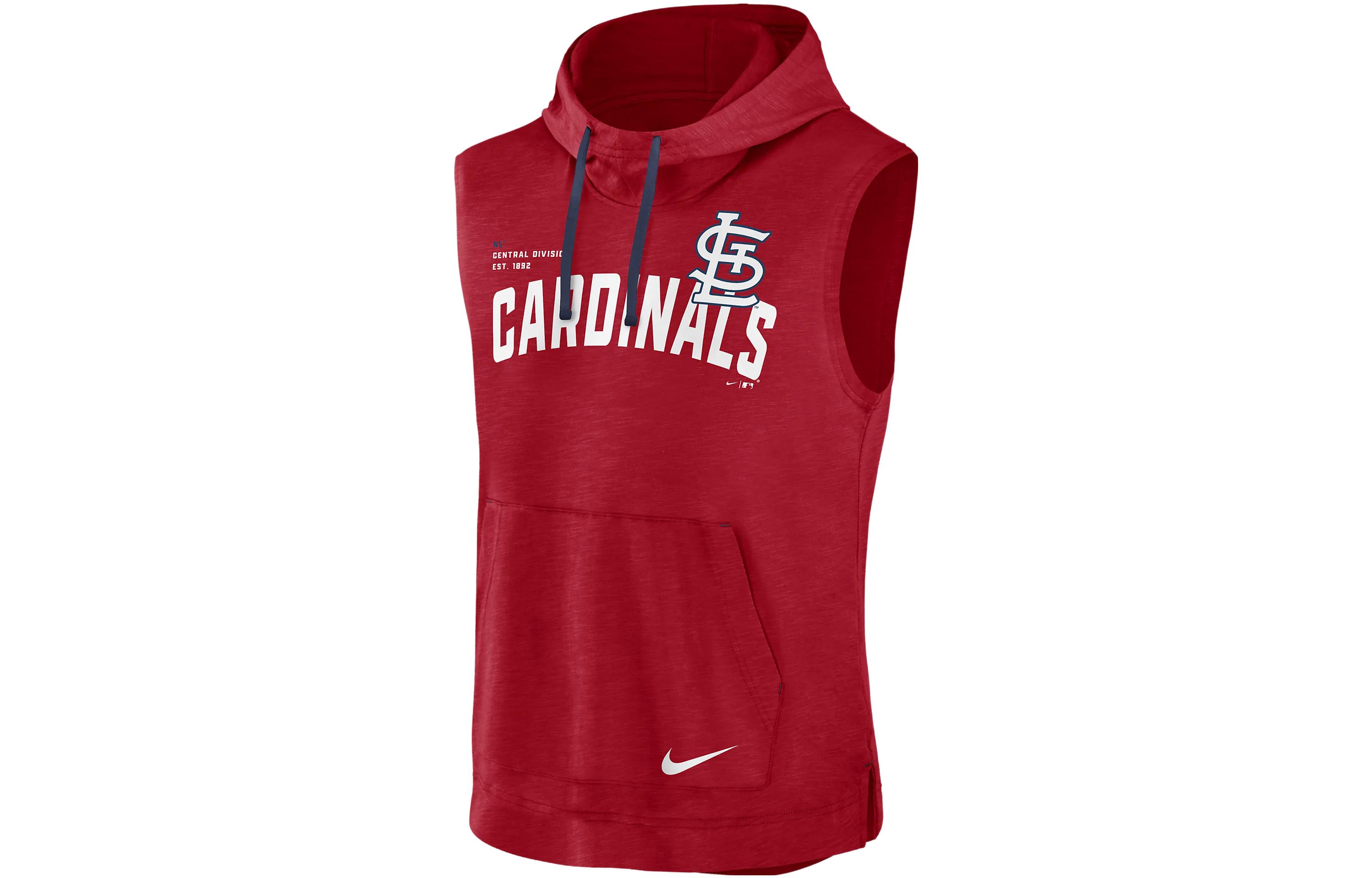 Nike Athletic MLB St Louis Cardinals Logo Red Pullover Hoodie Mens 00BW11B8SCN-7ZX