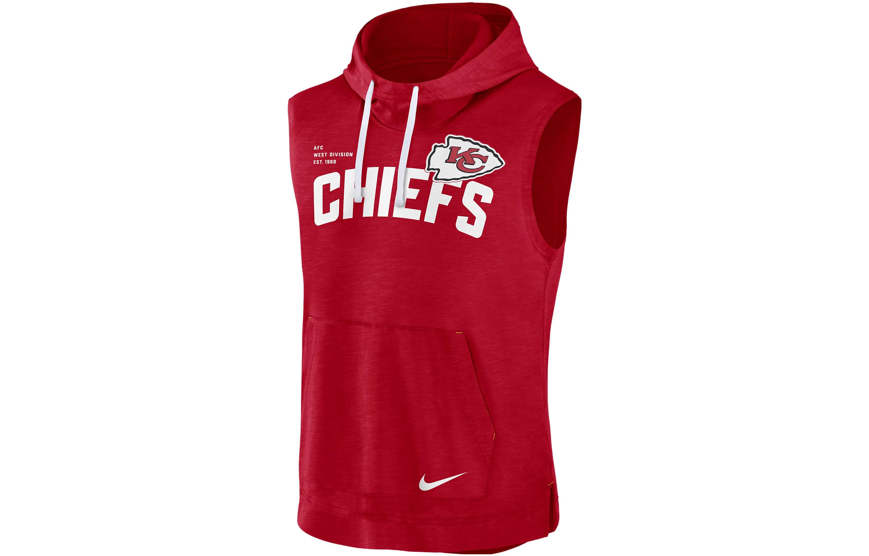 Nike Athletic NFL Kansas City Chiefs Logo Hoodie Red Pullover 00BW11N67G-06Q