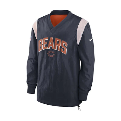 Nike Athletic Stack NFL Chicago Bears Patchwork Pullover Jacket Navy Blue Men NS34051Y7Q-5RL