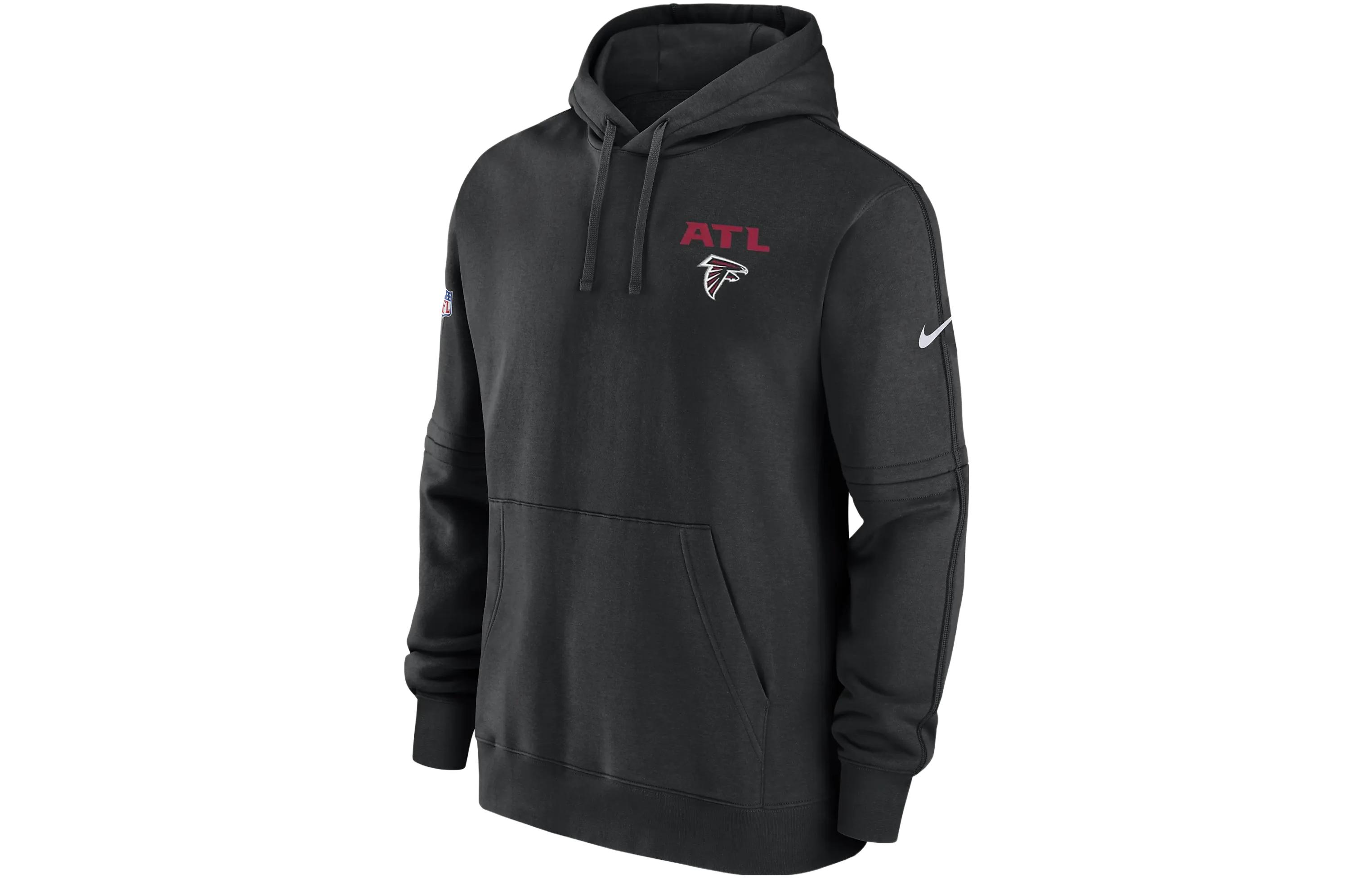 Nike AtlAnta Falcons Sideline Club Logo Hoodie Black Mens Pullover Sweatshirt 00MS00A96-1UL