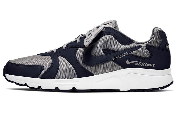 Buy 耐吉 Atsuma 時尚休閒圓頭繫帶 低幫 跑步鞋 男款 藍灰