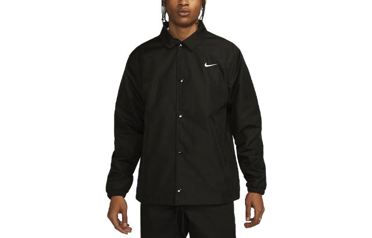 Nike Authentics Black Jacket with Solid Logo Design FD7843-010