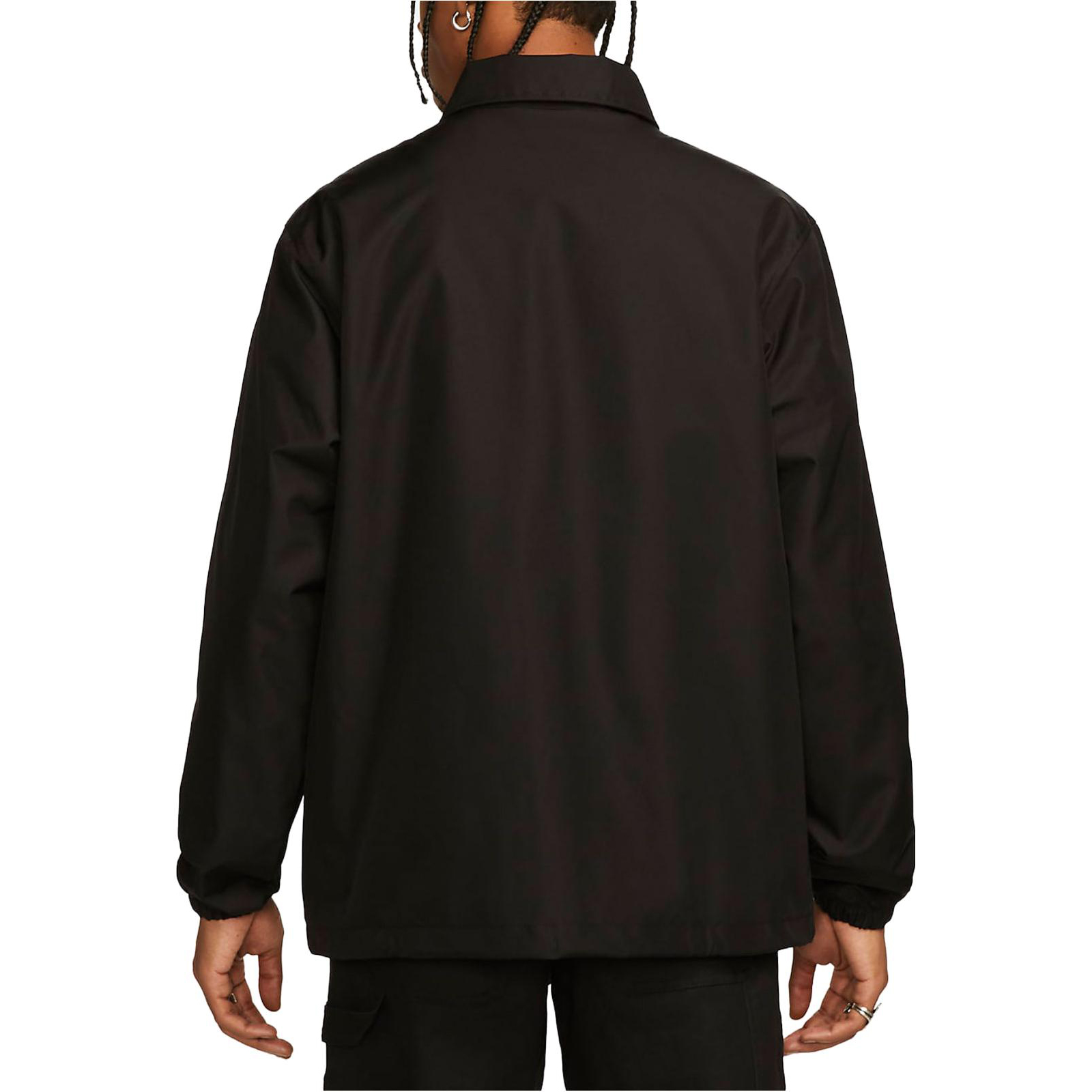 Details for Nike Authentics Jaket Coach Warna Solid Hitam FD7844-010