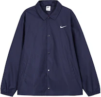 Nike Authentics Solid Lined Coach Jacket Navy Blue FD7844-410 Nike Authentics Solid Lined Coach Jacket Navy Blue FD7844-410