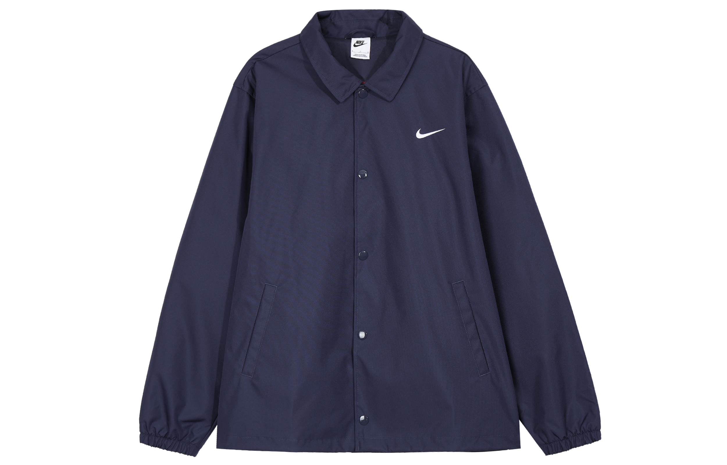Order Nike Authentics Solid Lined Coach Jacket Navy Biru Tua FD7844-410