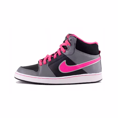 (Youth) Nike Backboard 2 Mid Sneakers Grey/Black/Pink