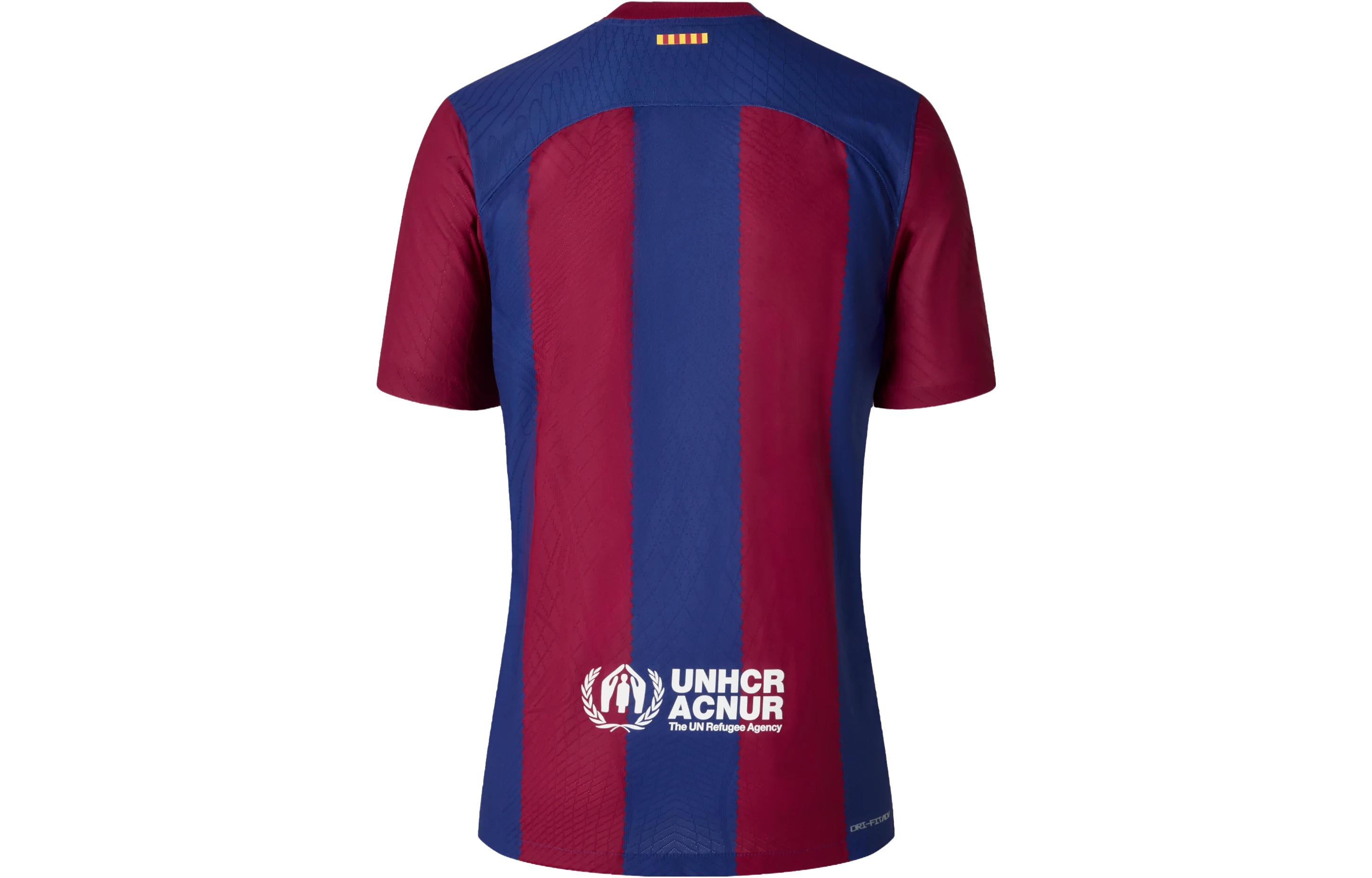 Nike Barcelona 23/24 Home Player Jersey Blue Short Sleeve Soccer Shirt Men. DX2615-456