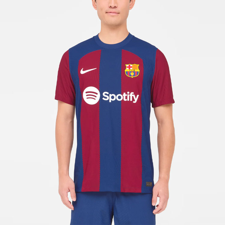 Purchase 나이키 바르셀로나 23/24 홈 저지 블루 반팔 남성용 축구 셔츠. DX2615-456