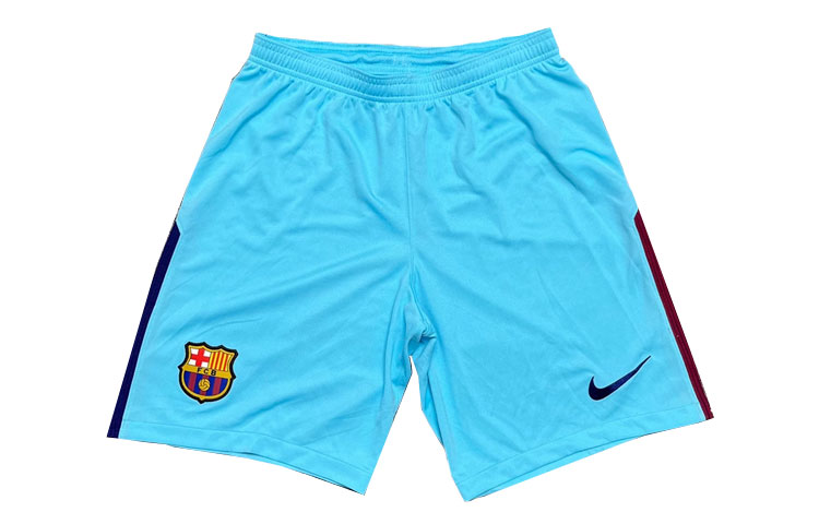 Nike Barcelona Away Soccer Pants Fan Edition 17-18 Blue Embroidered Logo 847257-483