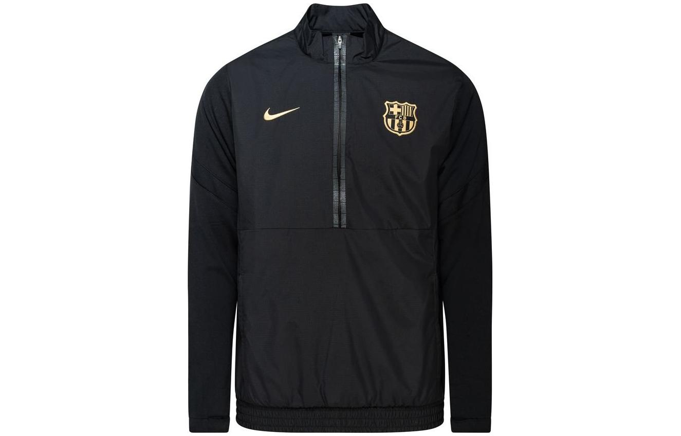 Nike Barcelona Football Club Logo Print Track Jacket Black CJ6624-010